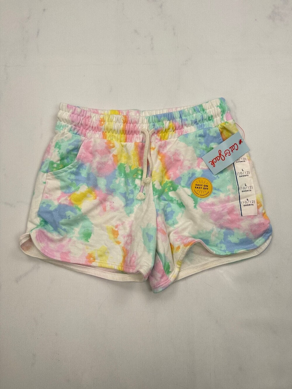 Cat & Jack Athletic Shorts Pastel 2010s Printed - Girls L (10/12)